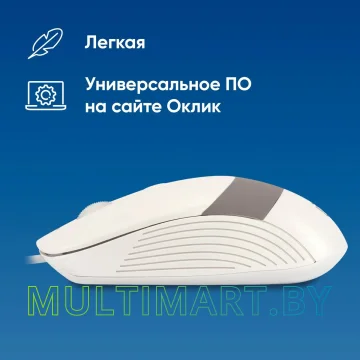 Мышь Oklick 310M (белый/серый) картинка 4